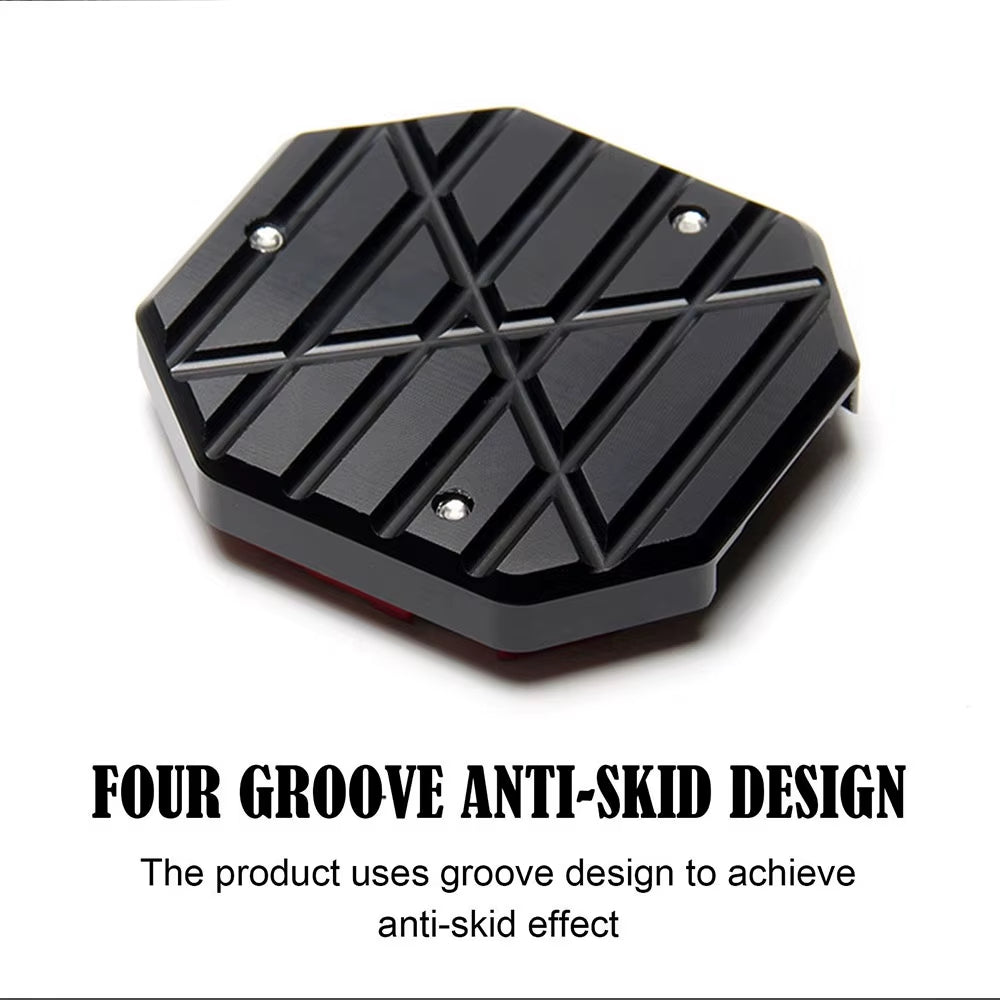 Universal Scooter Motorcycle Bike Kickstand Extender Foot Side Stand Extension Pad Support Plate Anti-Skid Enlarged Base