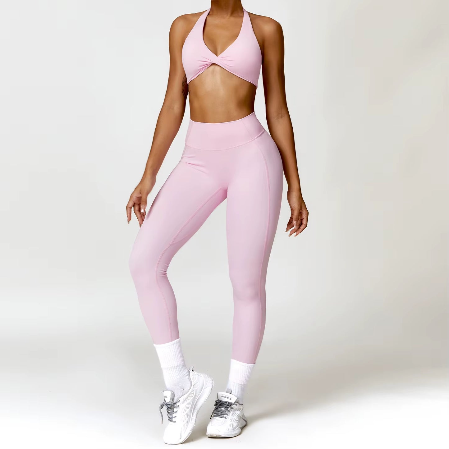 2PCS Yoga Set Gym Set Workout Clothes Women Fitness Leggings Sports Bra Suit Sportswear High Waist Shorts Tracksuit Yoga Suits