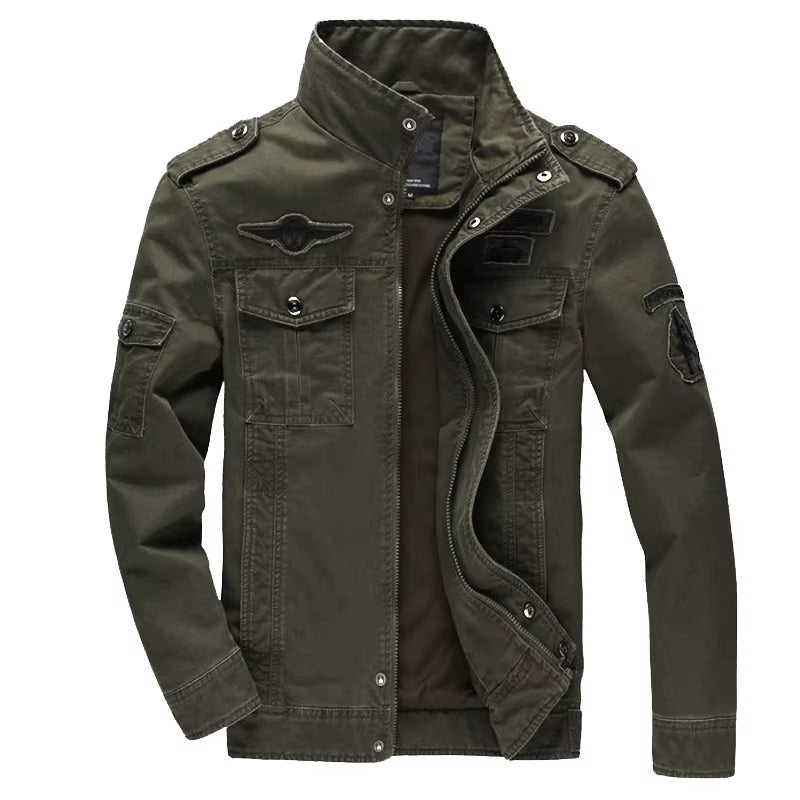 2023 Military Loose Men'S Jacket New Autumn Casual Cotton Workwear Jacket High-Quality Design Bomber Jackets Male